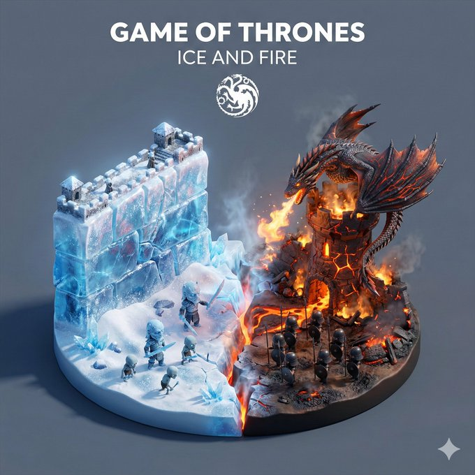 Game of Thrones Ice and Fire diorama