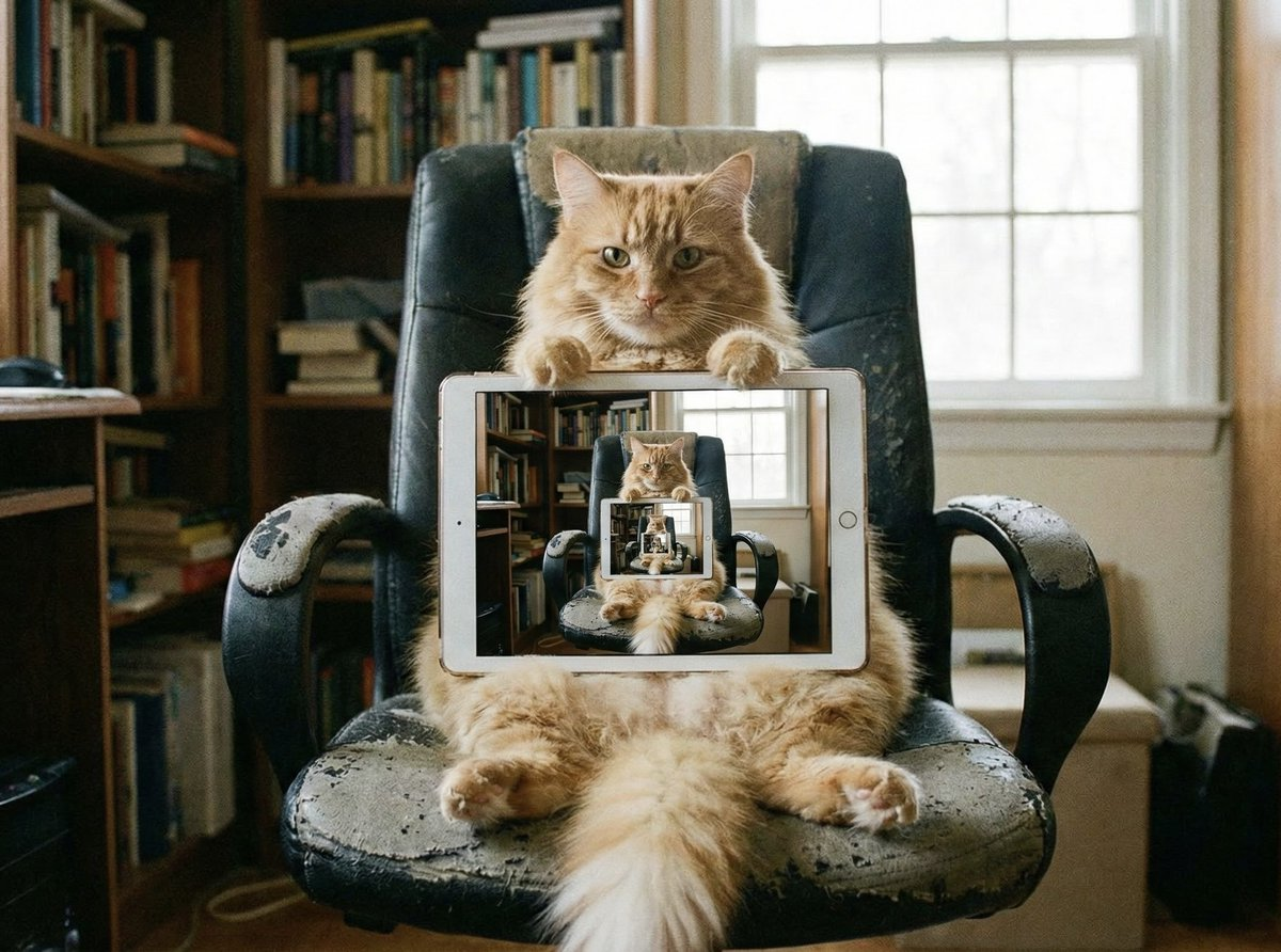 Recursive iPad Cat