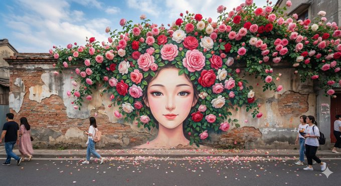 Flower Wall Portrait Chinese
