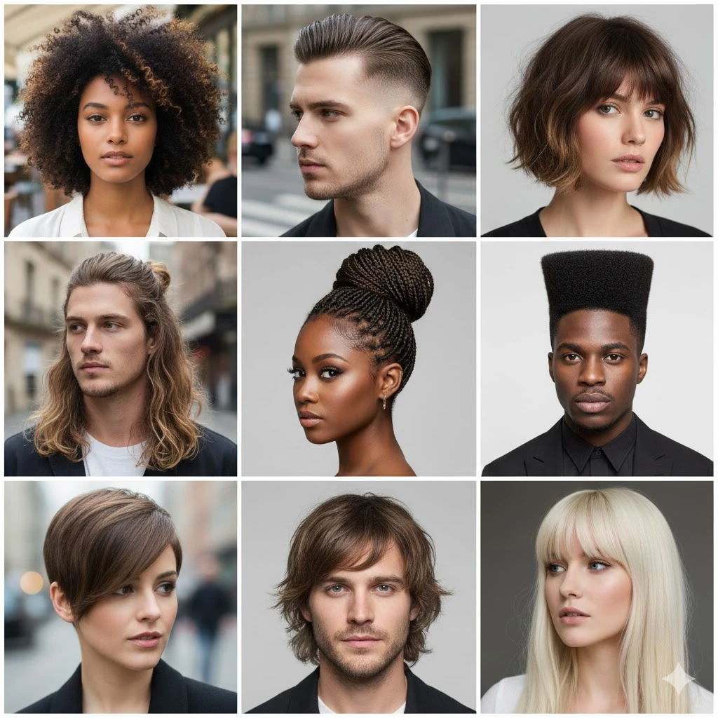 3x3 Hairstyle Grid