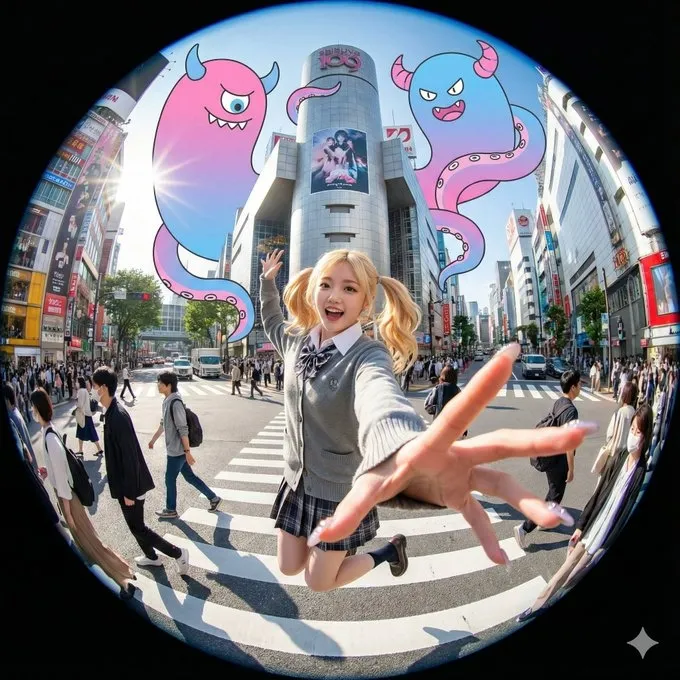 Fisheye Shibuya Jump