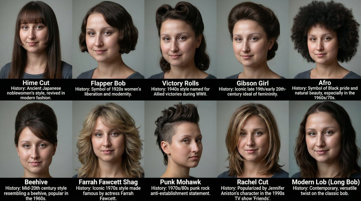 10 Hairstyles Grid
