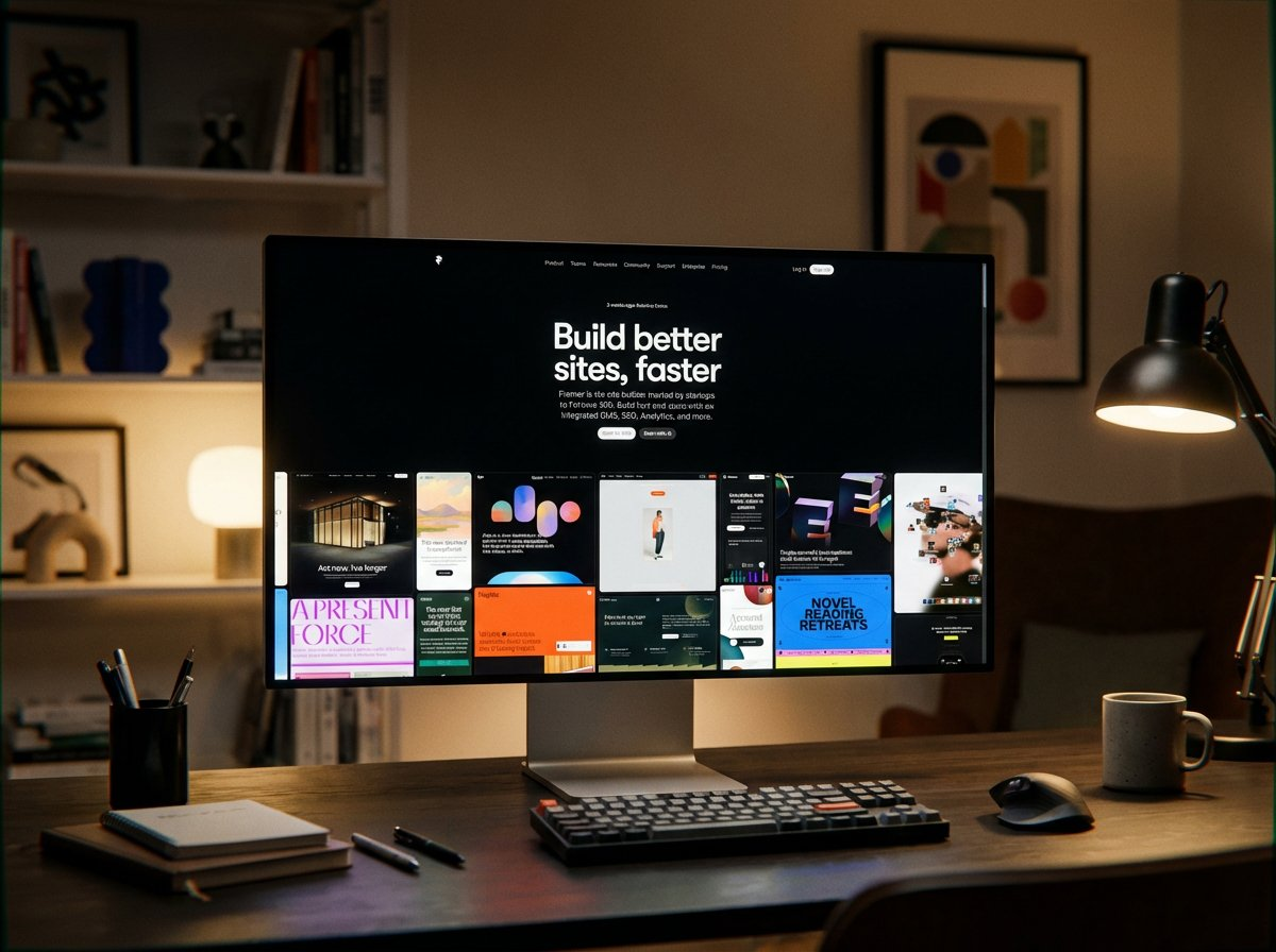 Website on Display Monitor